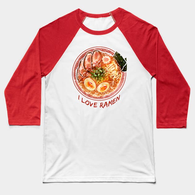 Amante del Ramen Baseball T-Shirt by Kumo´s Place